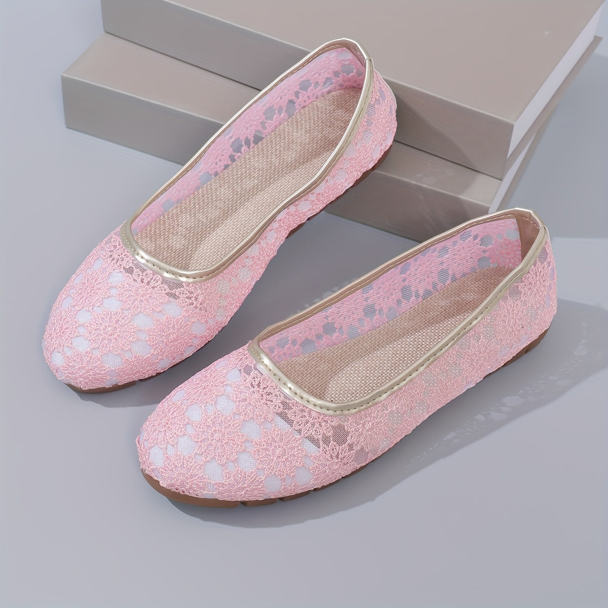 Balletschoenen Bloemenpatroon Roze Dameschoenen