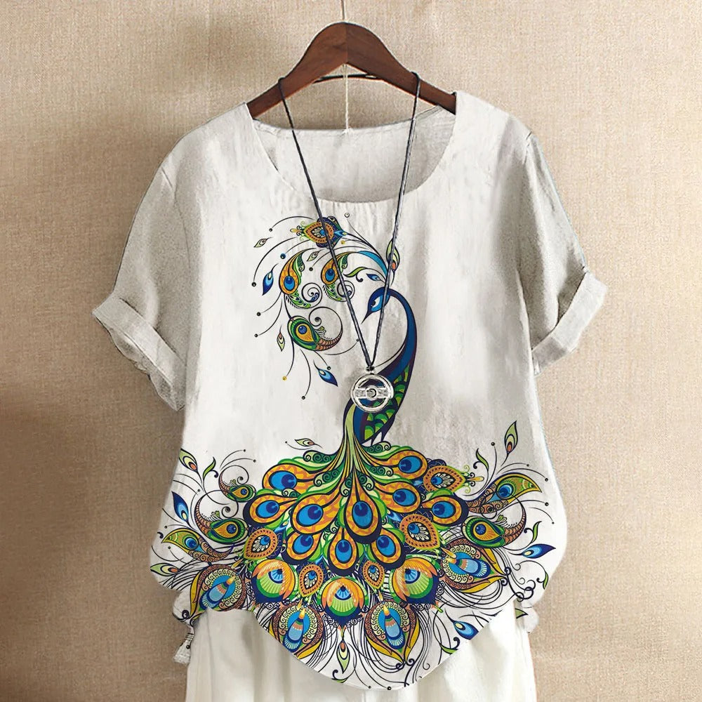 Dames T-shirt Korte Mouw Zomerjurk Comfortabel