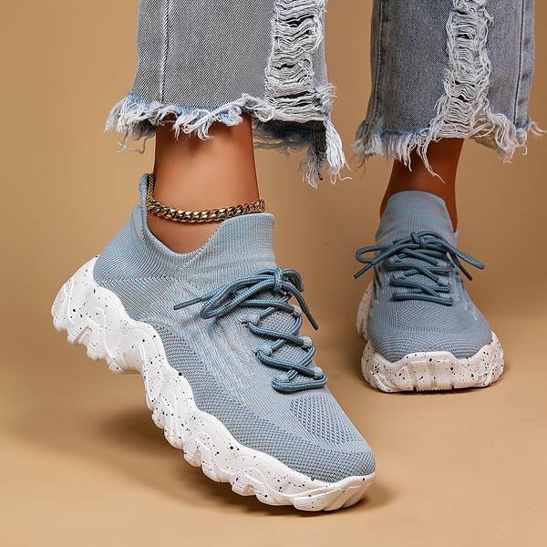 Elastische Sokschoenen Lichtblauw Sportief