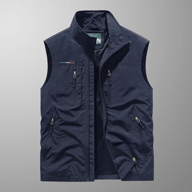 Heren Bodywarmer Ritsvest met Opstaande Kraag