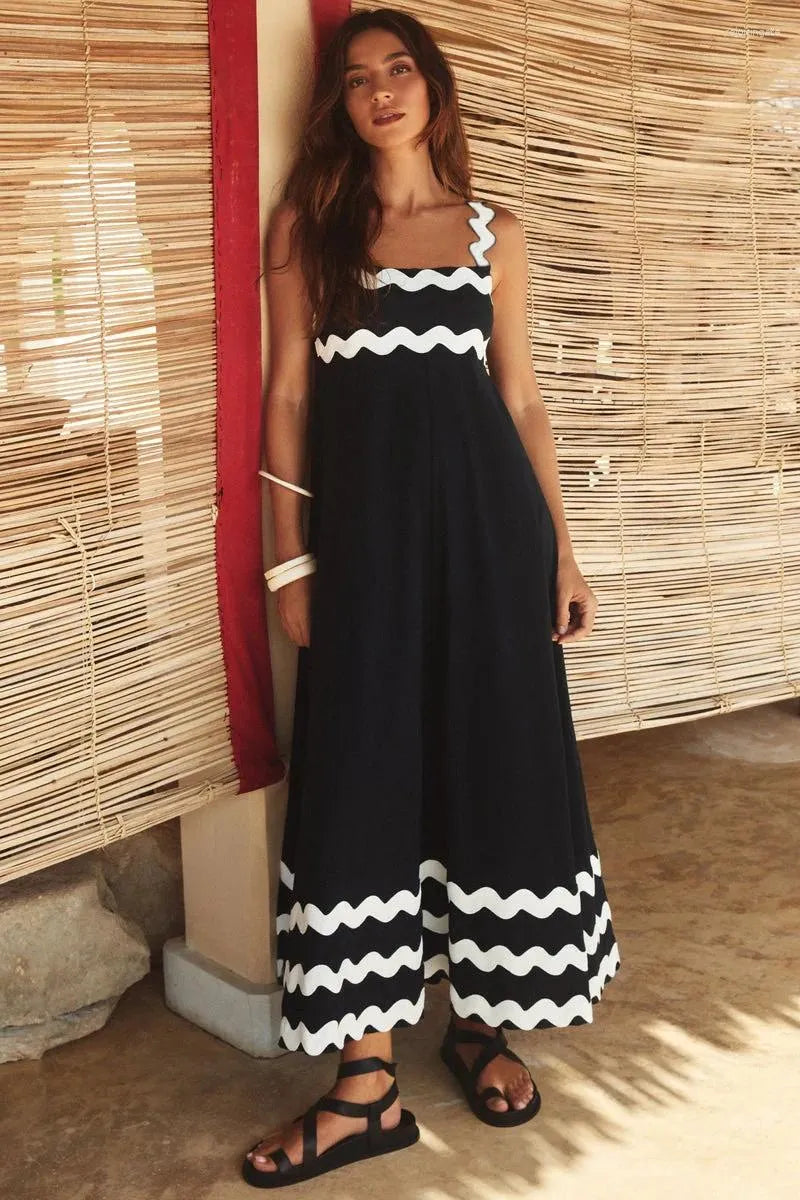 Zomerjurk Met Bandjes Vrouwelijke Losse Jurk Modern Design