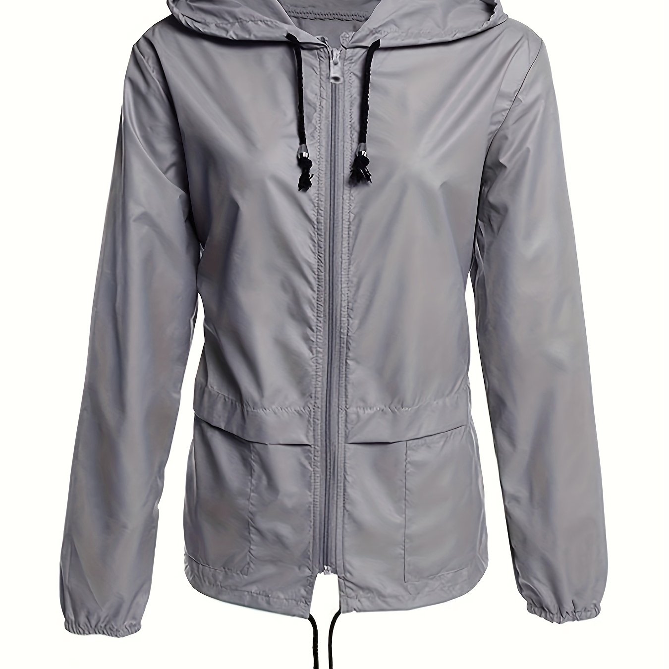 Waterdichte Dames Windjack Lange Mouwen Effen Kleur