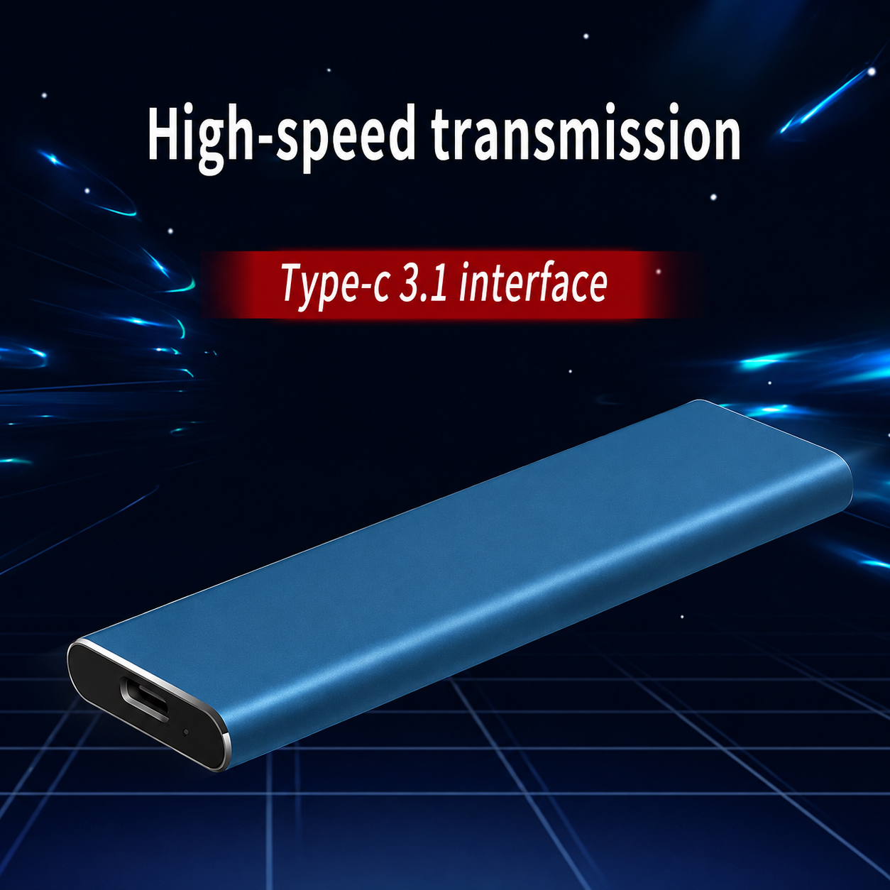 Externe Draagbare Opslagschijf 4TB USB-C Gegevensopslag Compacte Harde Schijf