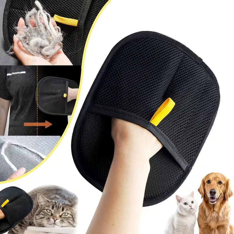 Handschoen voor Huisdierenhaar Verwijderen Dubbelzijdig Siliconen Verzorgingshandschoen Honden Katten