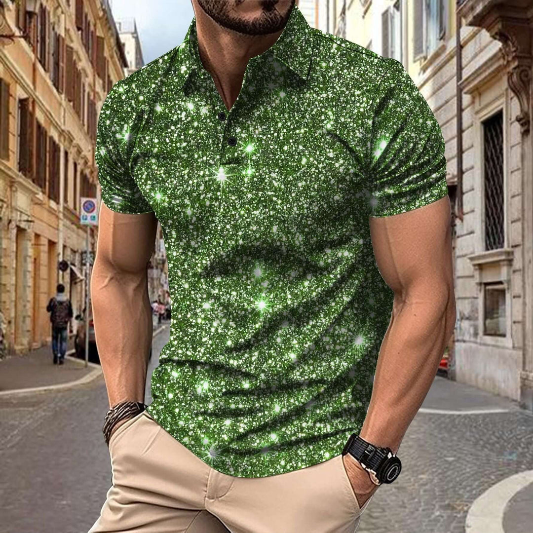 Heren Polo Shirt Moderne Print Klassieke Stijl
