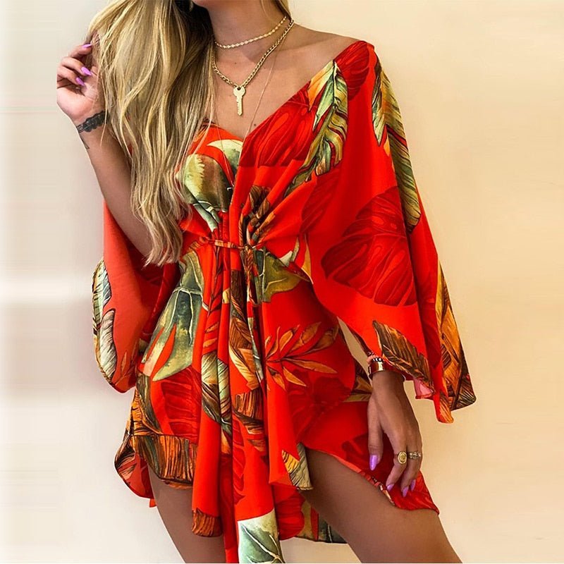 Luxe Kimono Bloemenprint Zomerjurk