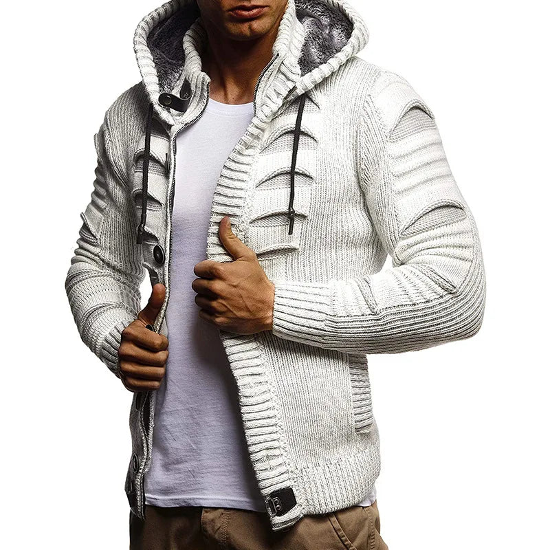 Warme Gebreide Jas voor Mannen Winter Collectie