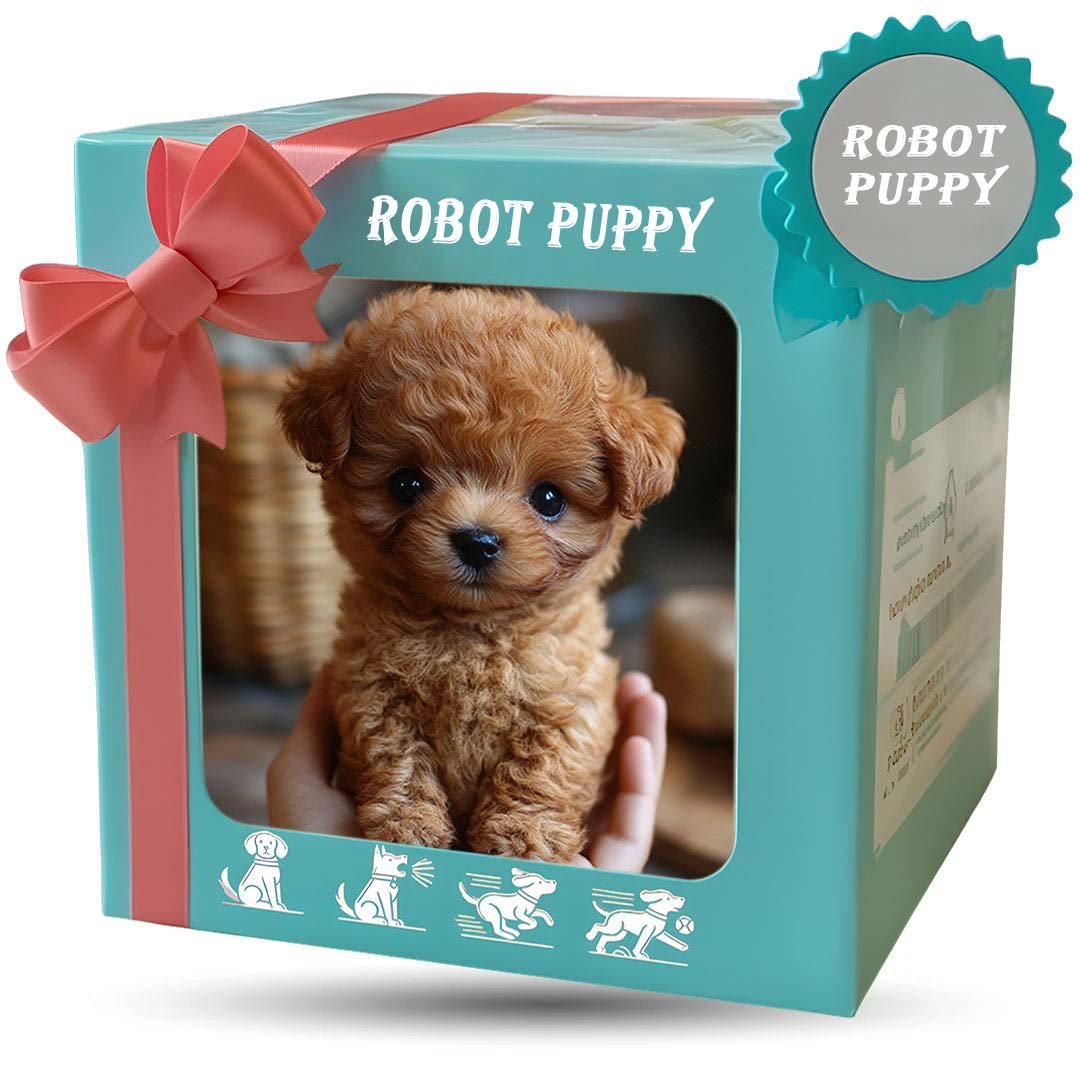 Robotpuppy Interactief Batterij Zachte Vacht Knuffeldier Kinderen Senioren Levensechte Puppy Gezelschapsspeelgoed