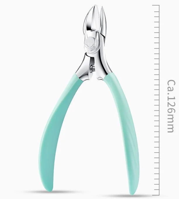Ergonomische Nagelknipper met Beschermkap voor Dikke Nagels 25° Gebogen Klingen Chirurgisch Edelstaal Veilig Knippen