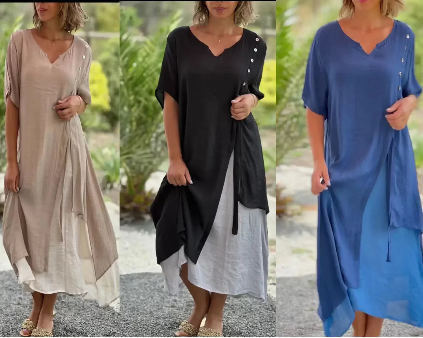 Vrouwelijke Zomerjurk Licht Stijlvol Pastelkleuren