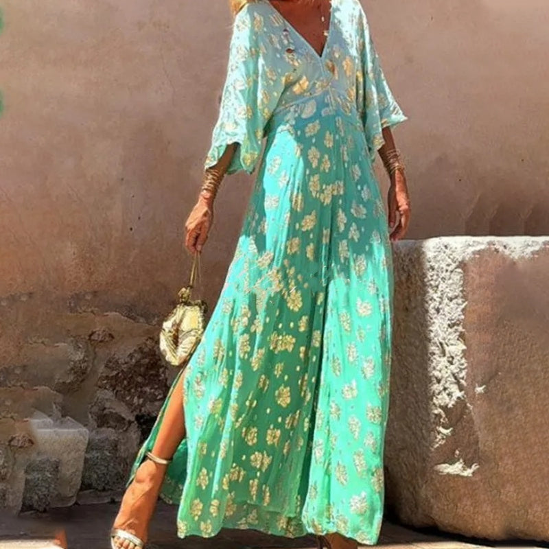 Zomervakantiejurk voor Vrouw Elegante Jurk Zomerse Stijl