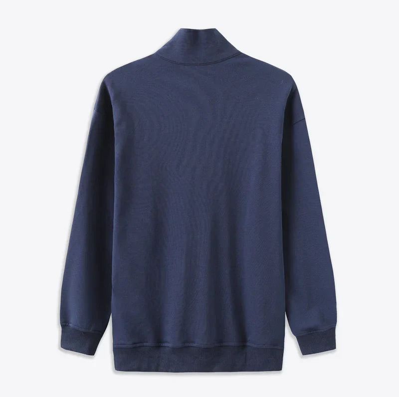 Jan | Katoenen vest met rits in de kleur Blauw voor heren in Smart-casual stijl geschikt voor alle seizoenen.
