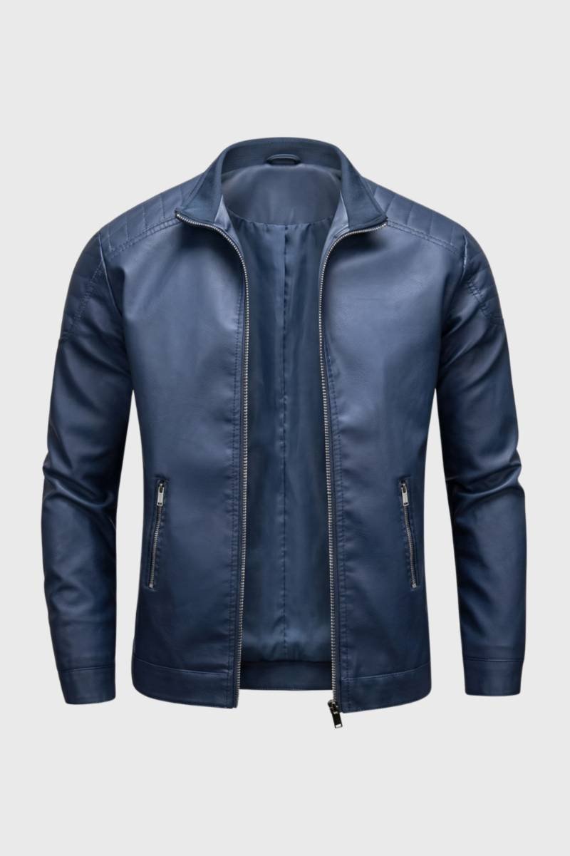 Jas Heren - Stijlvolle Staande Kraag | Ritssluiting - Navy