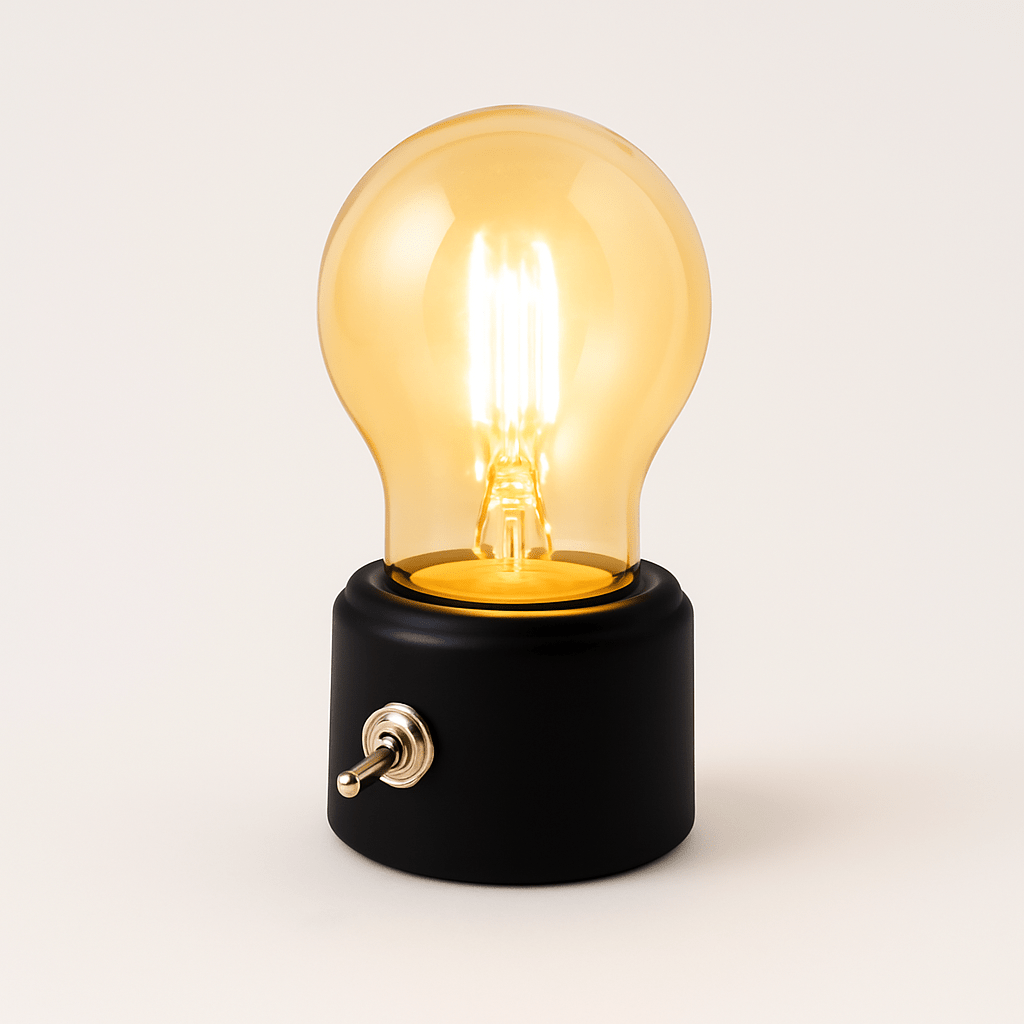 Vintage Tafellamp Met USB Opladen En Warm Sfeervol Licht