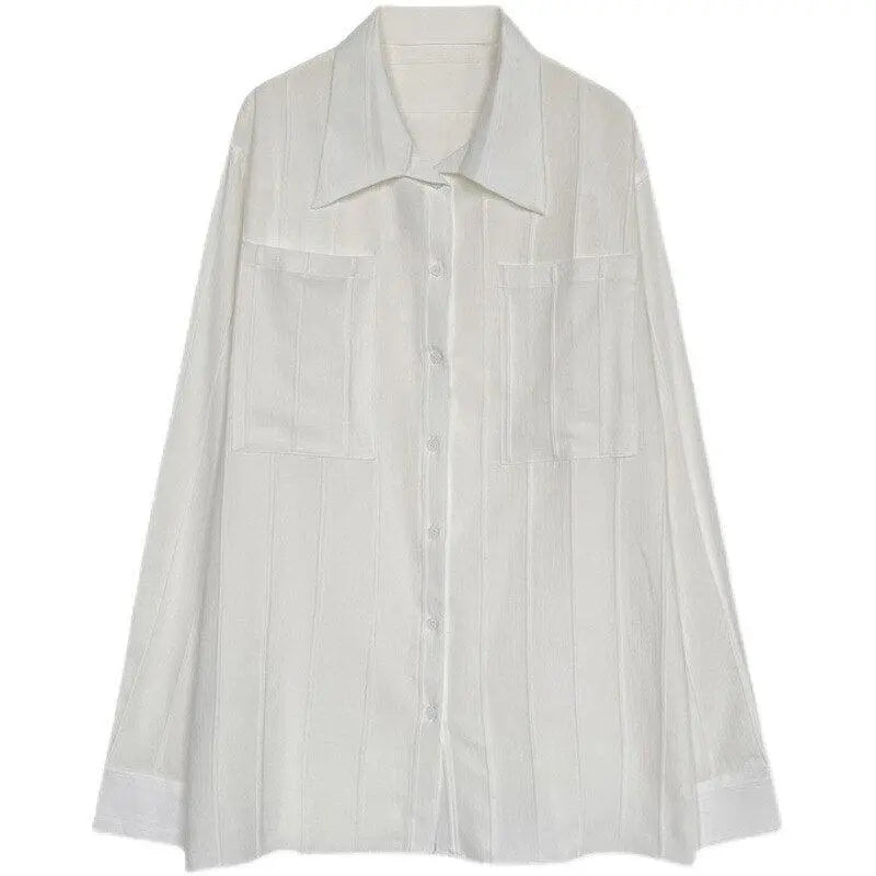 Max | Ribgebreid shirt in de kleur Wit voor in stijl ideaal voor de herfst.