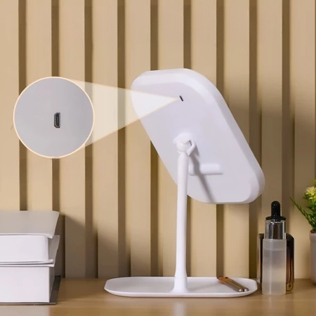Verlichte Make-upspiegel met 3 Lichtmodi Dimbaar Touch LED Tafelmodel voor Schminken