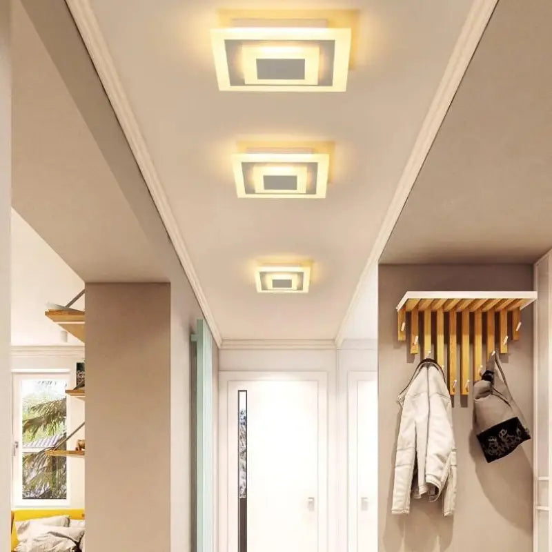 Plafondlamp Vierkant Modern LED Acryl Zwart Wit 20cm Dimbaar