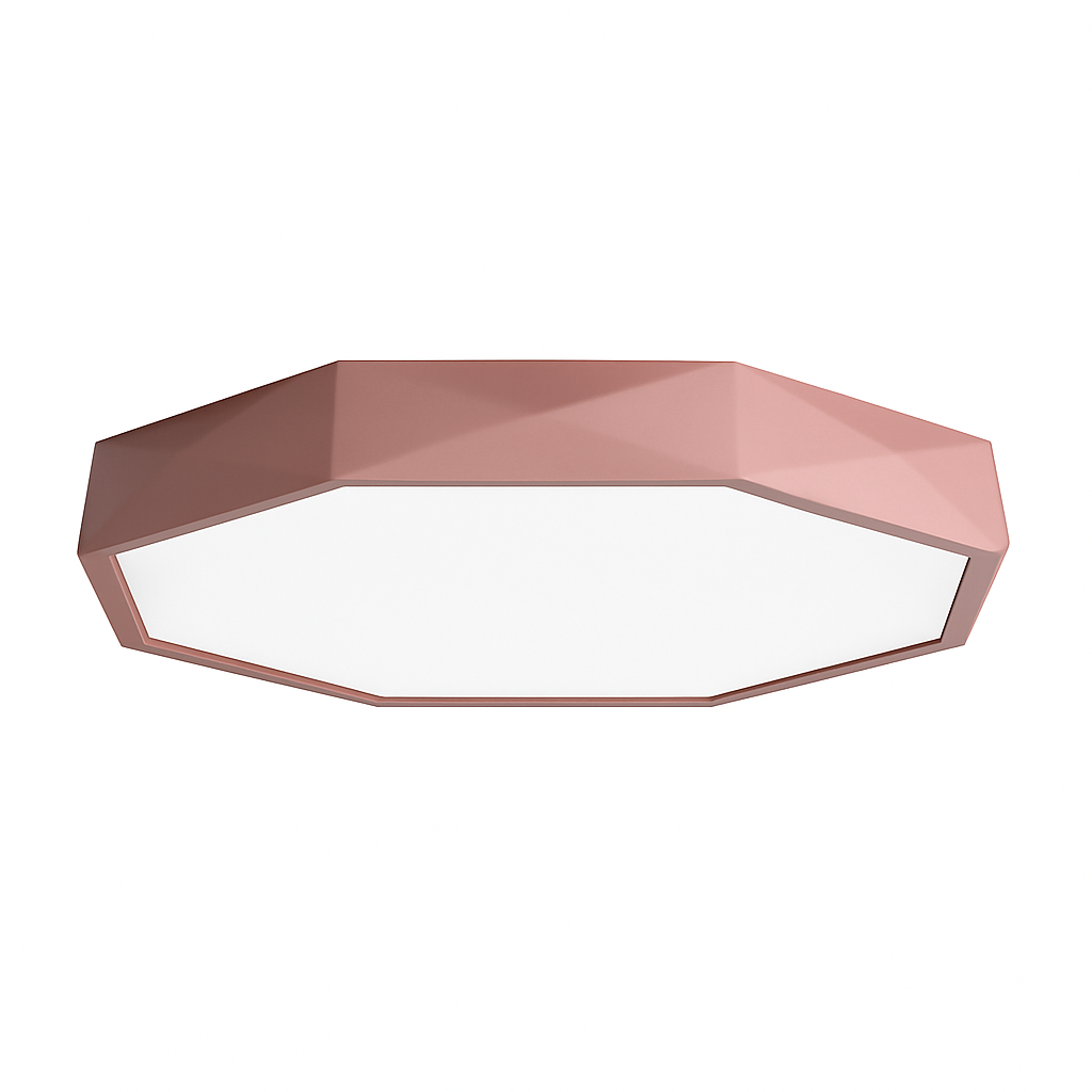Plafondlamp LED Geometrisch Acryl Roze 30-60cm Slaapkamer Kinderkamer Plafonnière Achthoek Macaron Wit Zwart Groen Geel Woonkamer