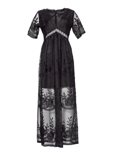 Elegante Avondjurk Lange Vloeiende Zomerjurk