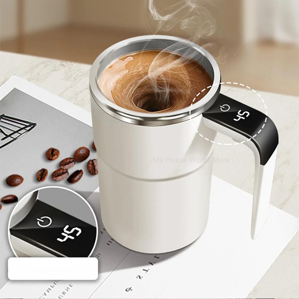 Zelfroerende Koffiemok Oplaadbaar Met Temperatuur Display RVS 320g