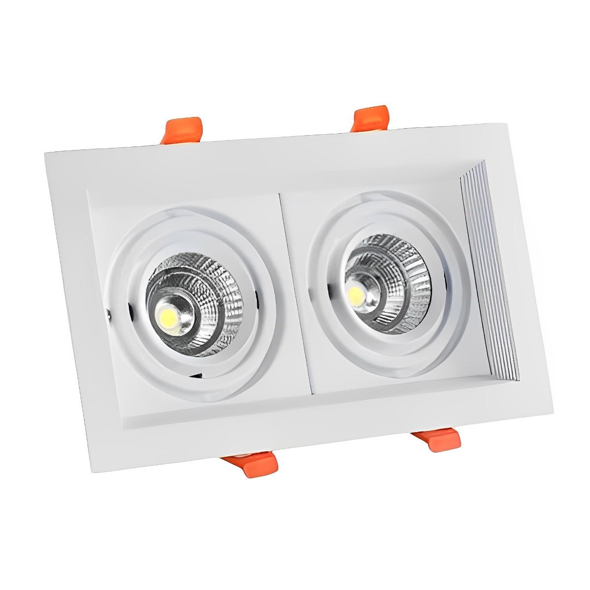 Inbouwspot Dubbel LED Aluminium Wit 24W Plafond Woonkamer Keuken Winkel Verstelbaar Downlight Inbouw Armatuur Modern