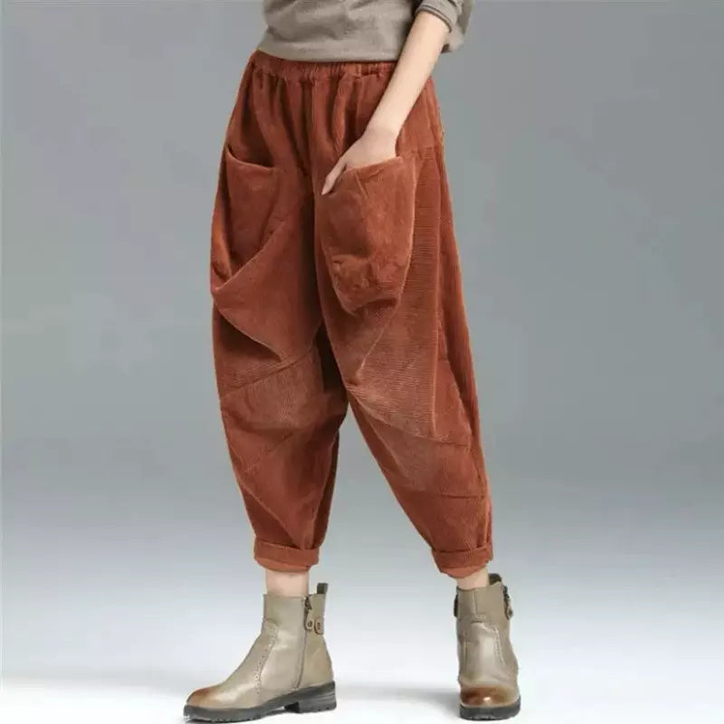 Vrouwelijke Harembroek Warme Baggy Broek voor Winter