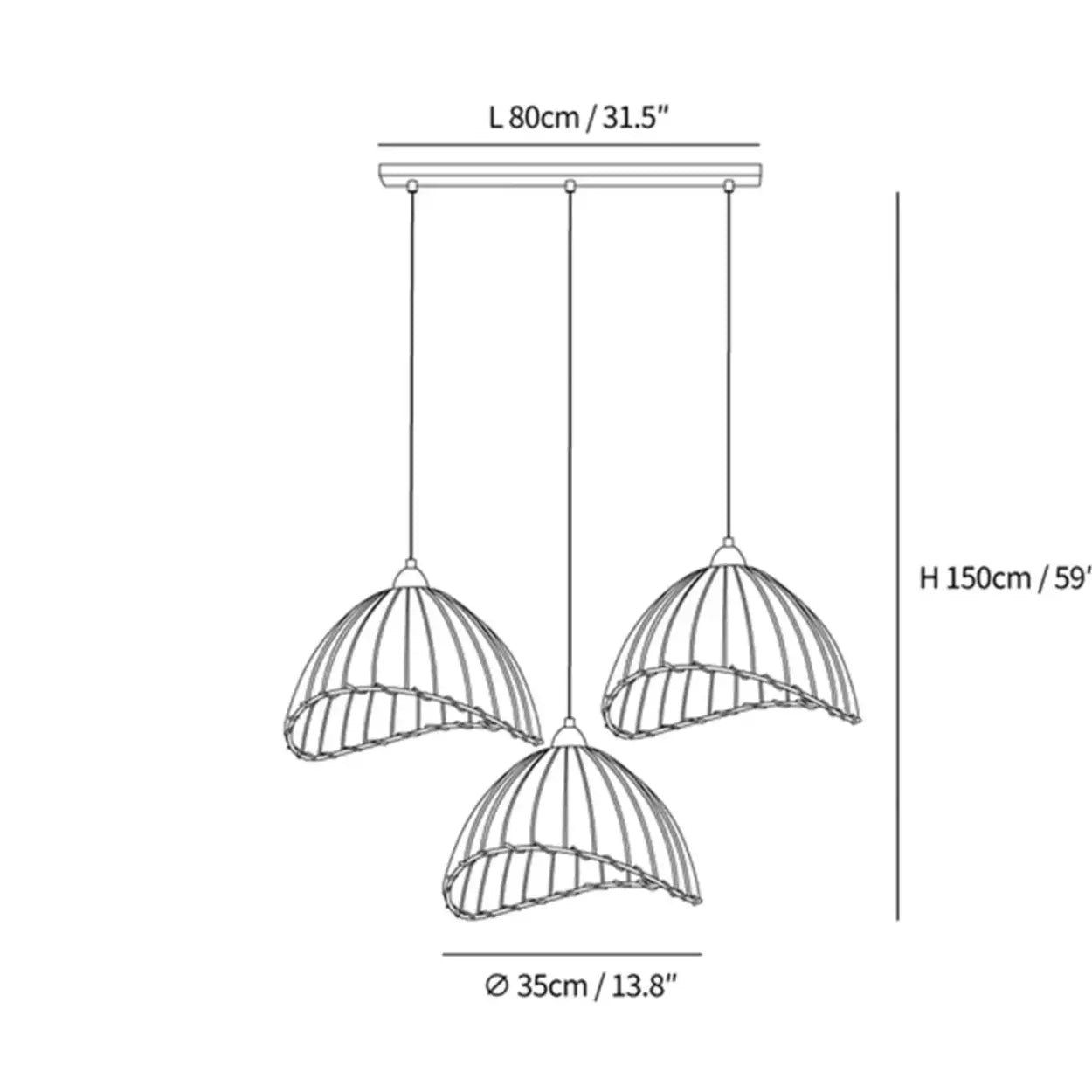 Hanglamp Wabi Sabi Hout En Witte Stoffen Kap Scandinavisch E27