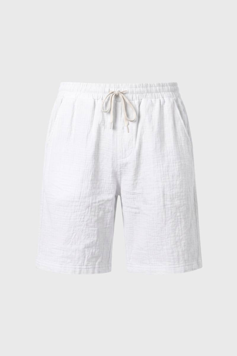 Shorts Heren - Relaxed Fit met Trekkoord | Comfortabel — Wit