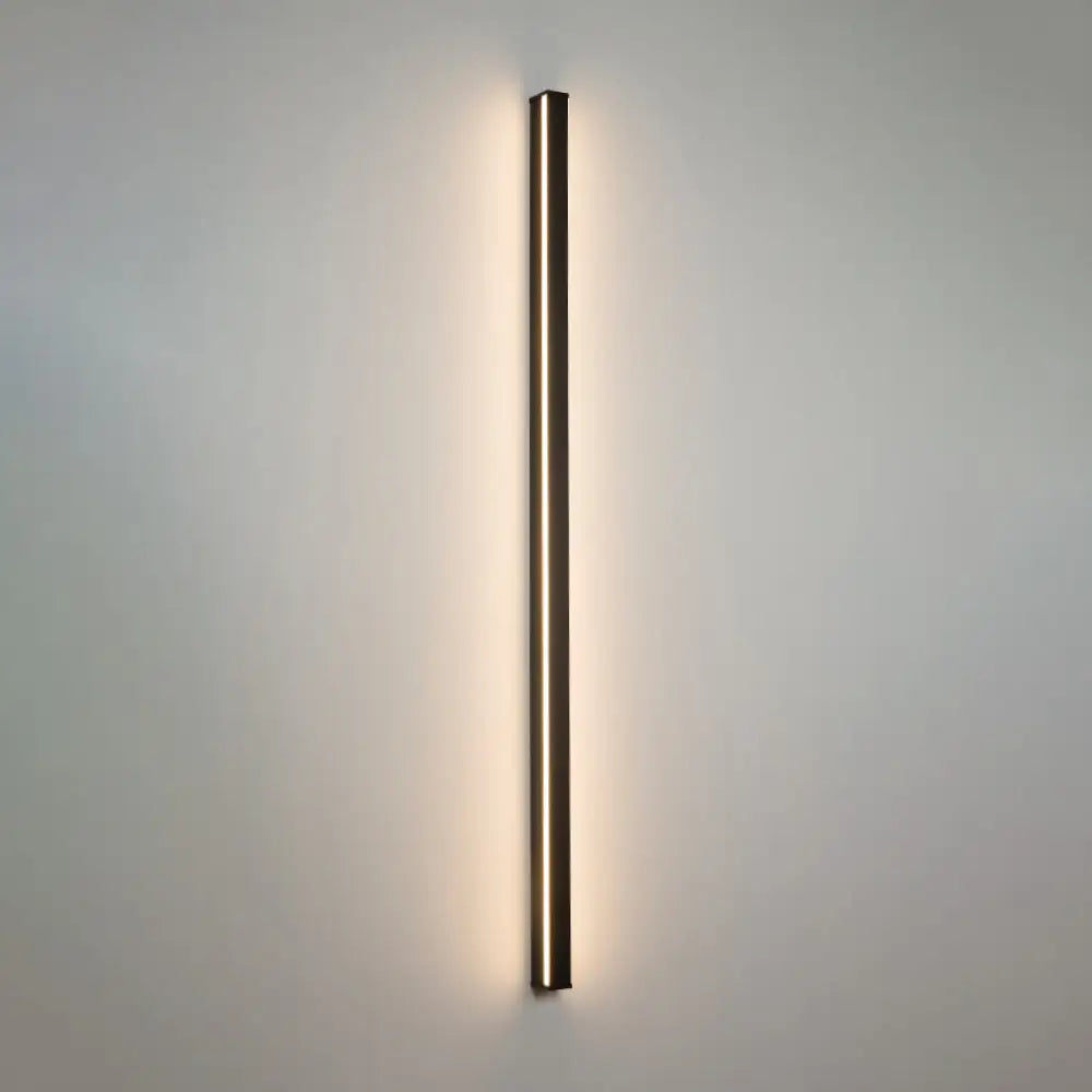 Moderne Lineaire LED Wandlamp Zwart – Strakke Muuraansluiting voor Hal & Gang
