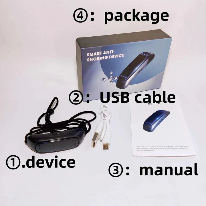 Anti-Snurk Apparaat EMS Impulstechnologie Oplaadbaar Comfortabel voor Rustige Nachtrust Ademhalingshulp Verstelbare Intensiteit Draagbaar Ontwerp