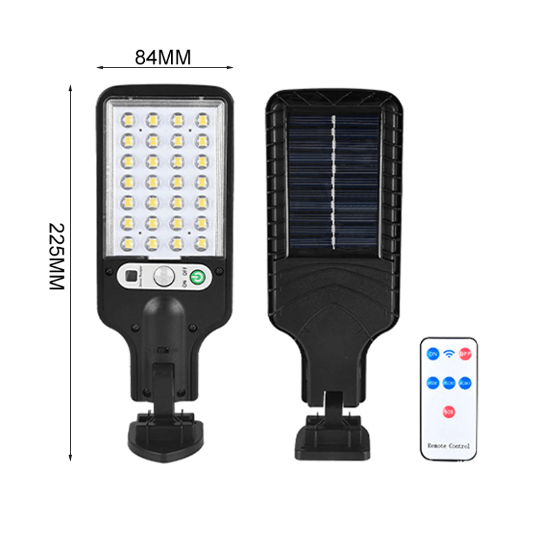 Waterdichte Solar Buitenlamp met Bewegingssensor 100W – IP67 LED-Schijnwerper voor Erf, Oprit en Tuin met Afstandsbediening