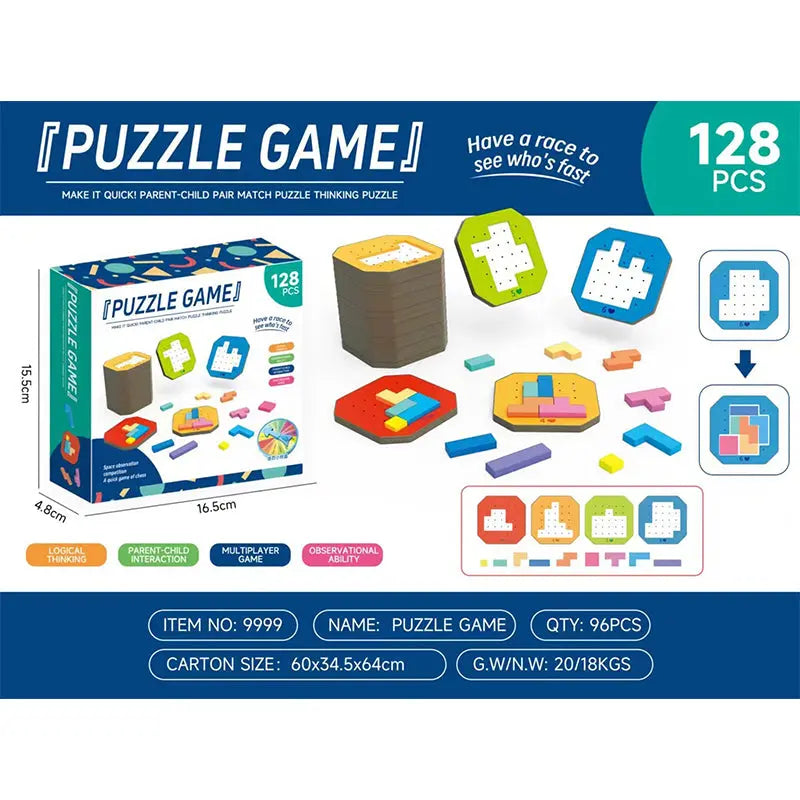 Logisch Puzzelspel Kunststof 108 Stukken 20 Kaarten Kinderen Volwassenen Concentratie Denkspel Familiespel Cadeau Vanaf 4 Jaar