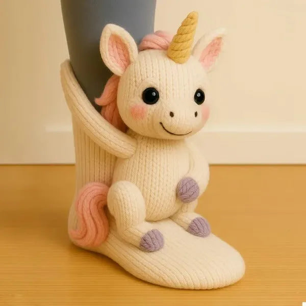 Chaussettes peluche animaux
