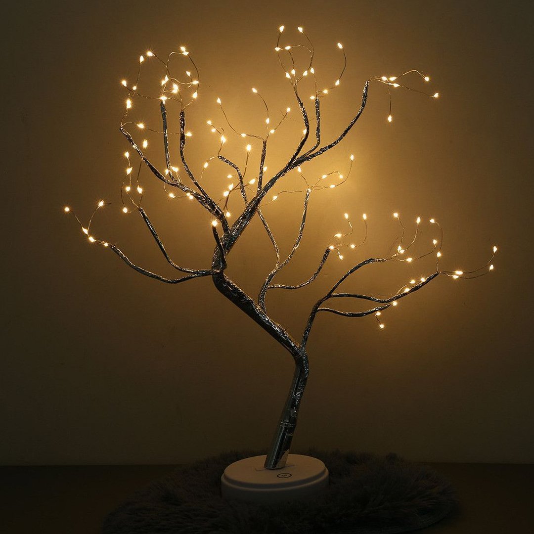 Bonsai Boom Tafellamp met LED-Verlichting Warm Sfeervolle Decoratieve Boomlamp USB of Batterij Sfeerlicht voor Kerstdecoratie Woonkamer
