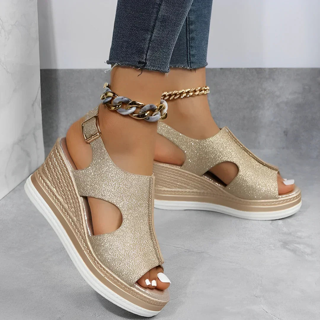 Vrouwensandalen met Sleehak Stijlvol Celeste