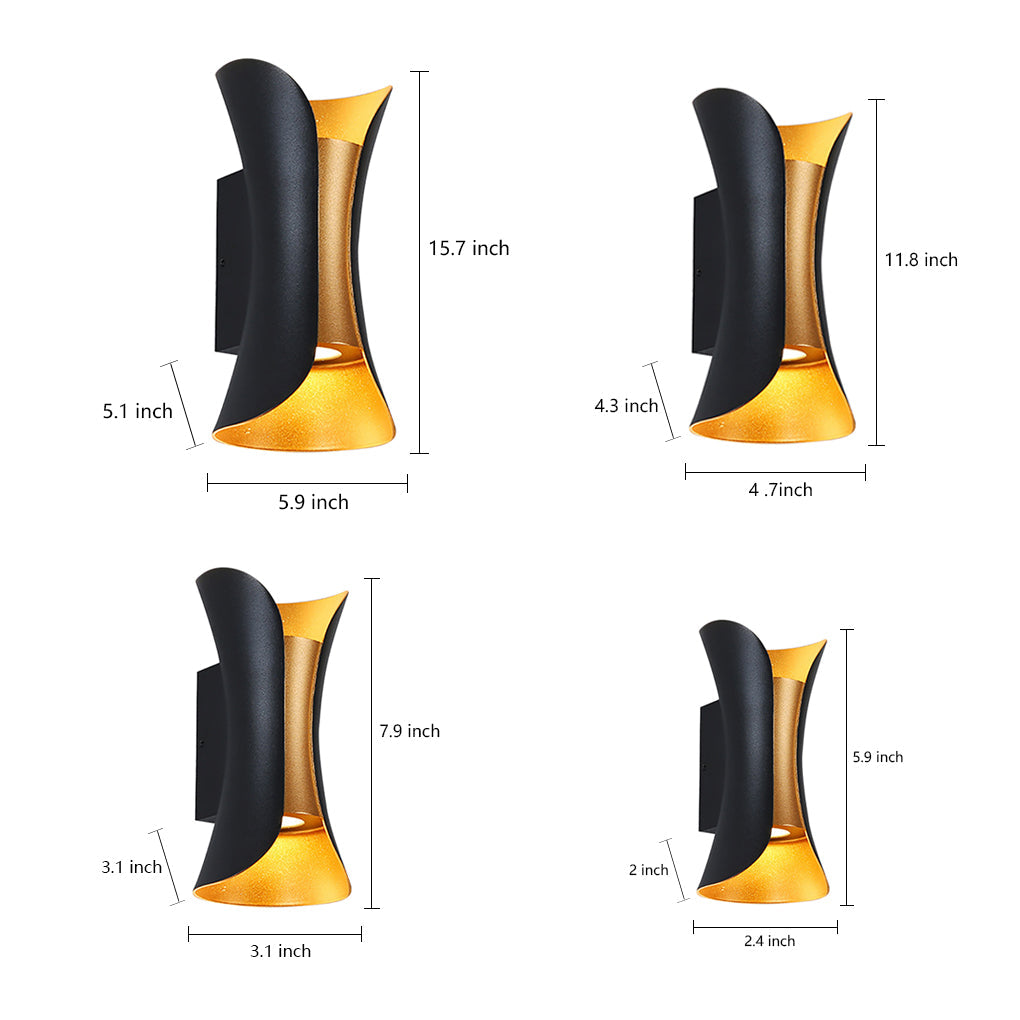 Moderne Up Down Buiten Wandlamp Met IP54 Bescherming En Aluminium Behuizing