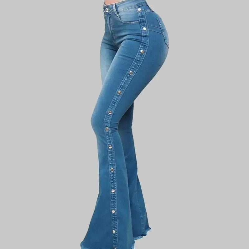 Hoge Taille Stretch Jeans voor Dames Comfortabel
