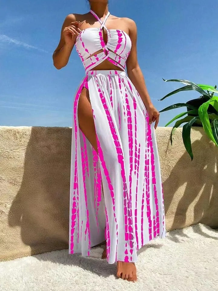 Dames Badpak Set - Bikini met Strandcover-up