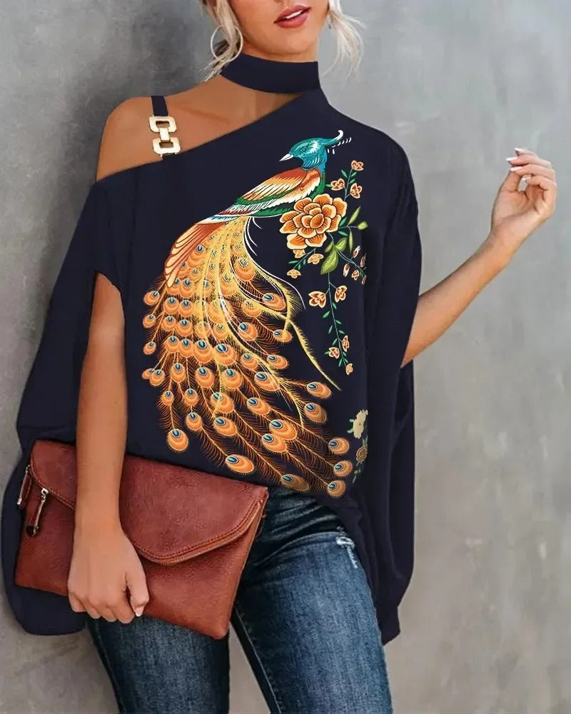 Vrouwelijke Off-the-Shoulder Top Elegant en Chic