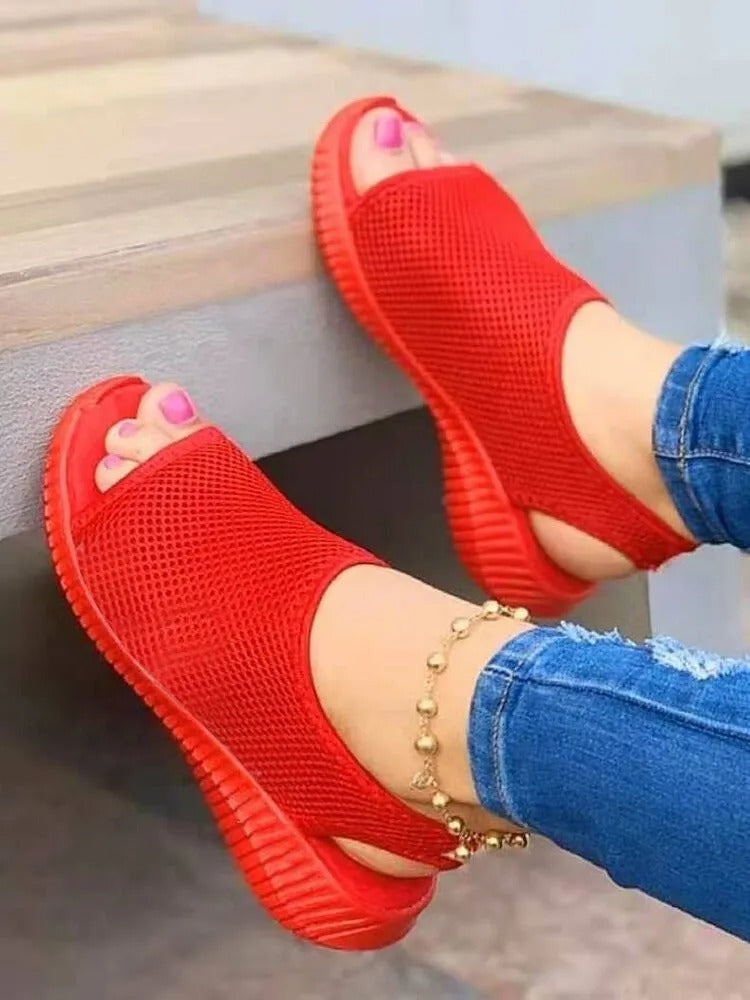 Dames Hak Sandalen Ellenstuk Gesloten Zomer Schoenen