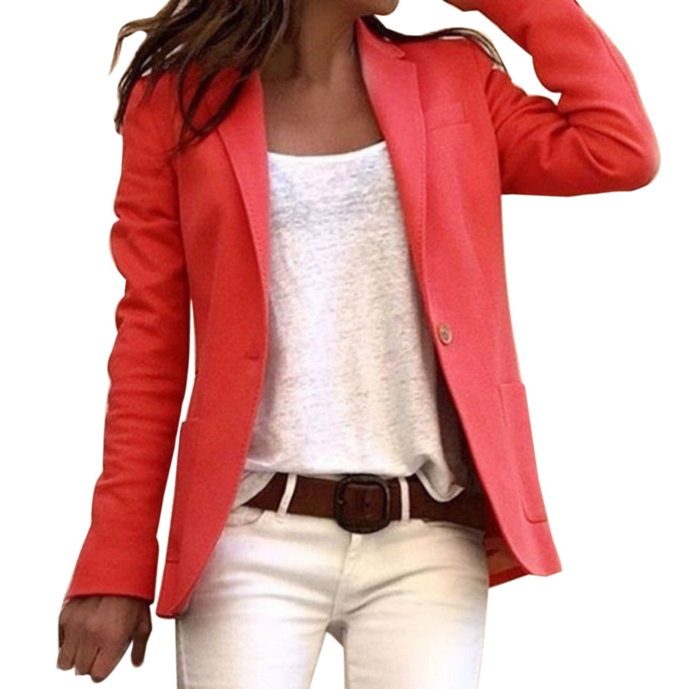 Dames Blazer Smal Model Lange Mouwen Werkoutfit