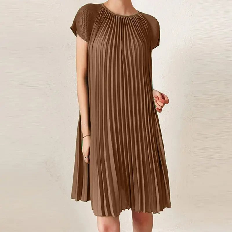 Vrouwelijke Jurk met Plooien Elegant Chique