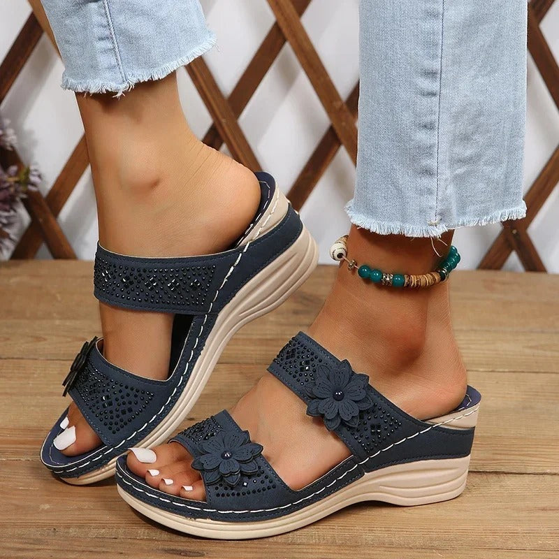 Dames Sandalen met Hak Retro Stijl