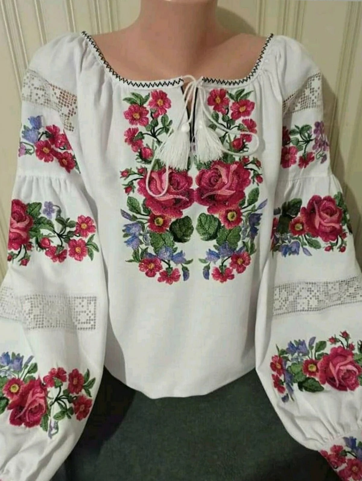 Vrouwelijke Bloemen blouse Lantaarnmouwen Zomerjurk Stijl