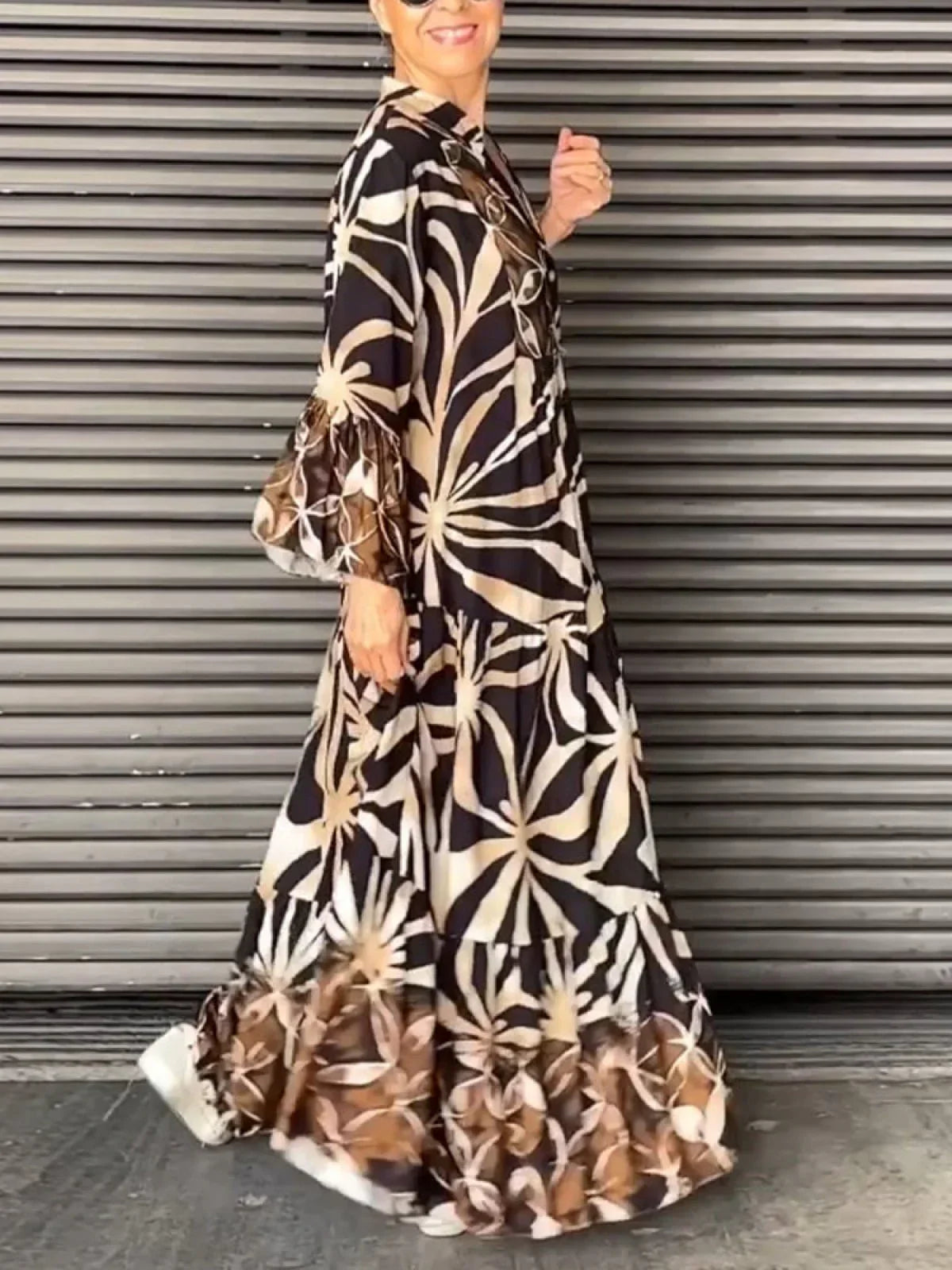 Schouderjurk Met Print
