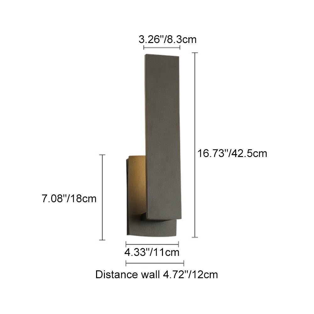 Buitenwandlamp LED Aluminium Zwart Rechthoek IP54 Gevel Voordeur Terras 8W 12W Warmwit 3000K Wandlamp Buiten Modern Minimalistische