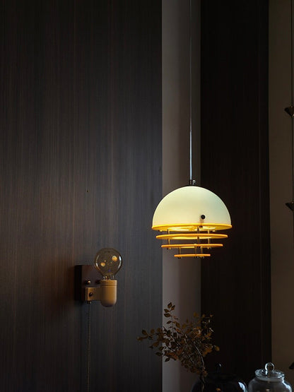 Stijlvolle Hanglamp Bauhaus Design Oranje-Wit Sfeerverlichting voor Moderne Interieurs
