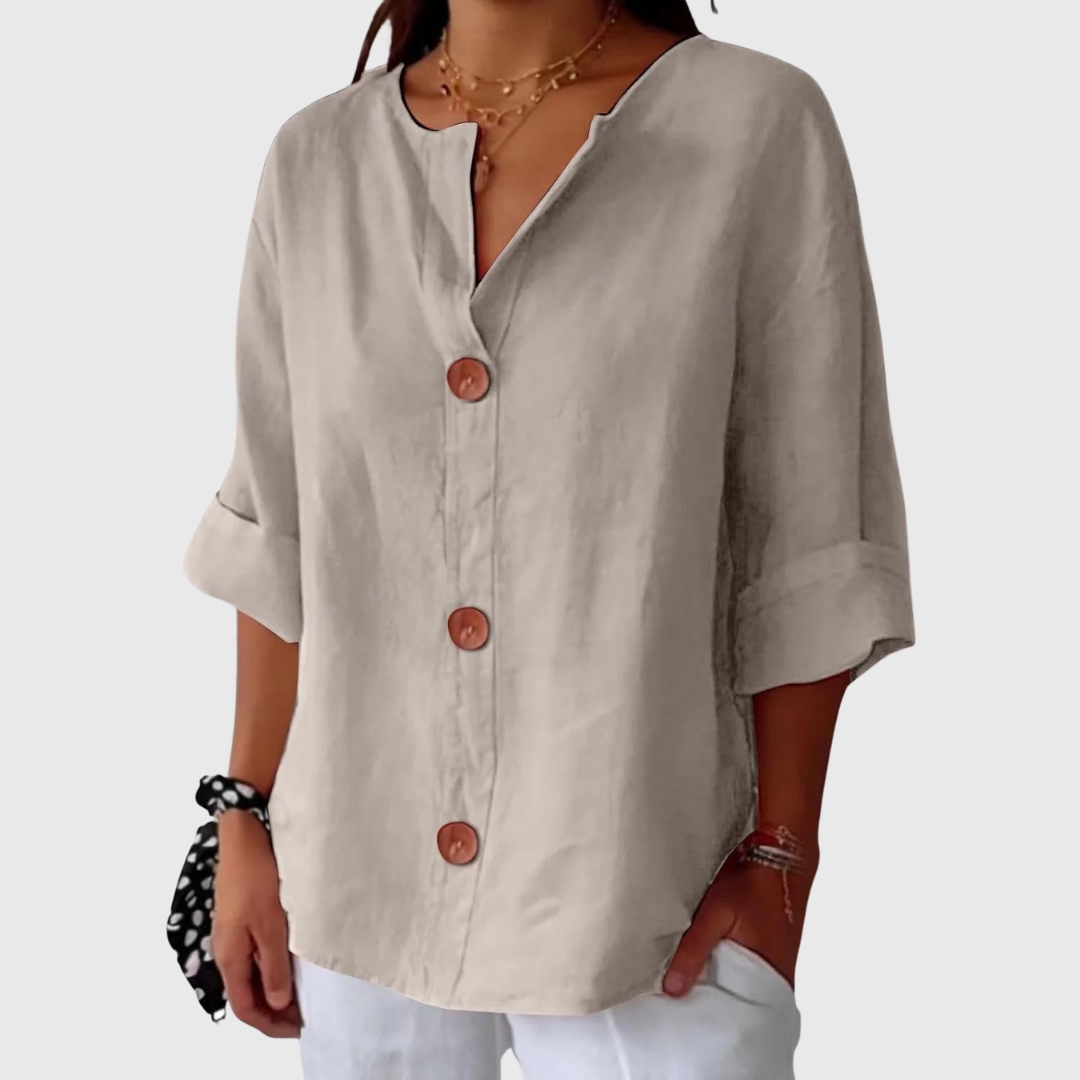 Dames Blouse Lichtgewicht Comfortabele Pasvorm Elegant