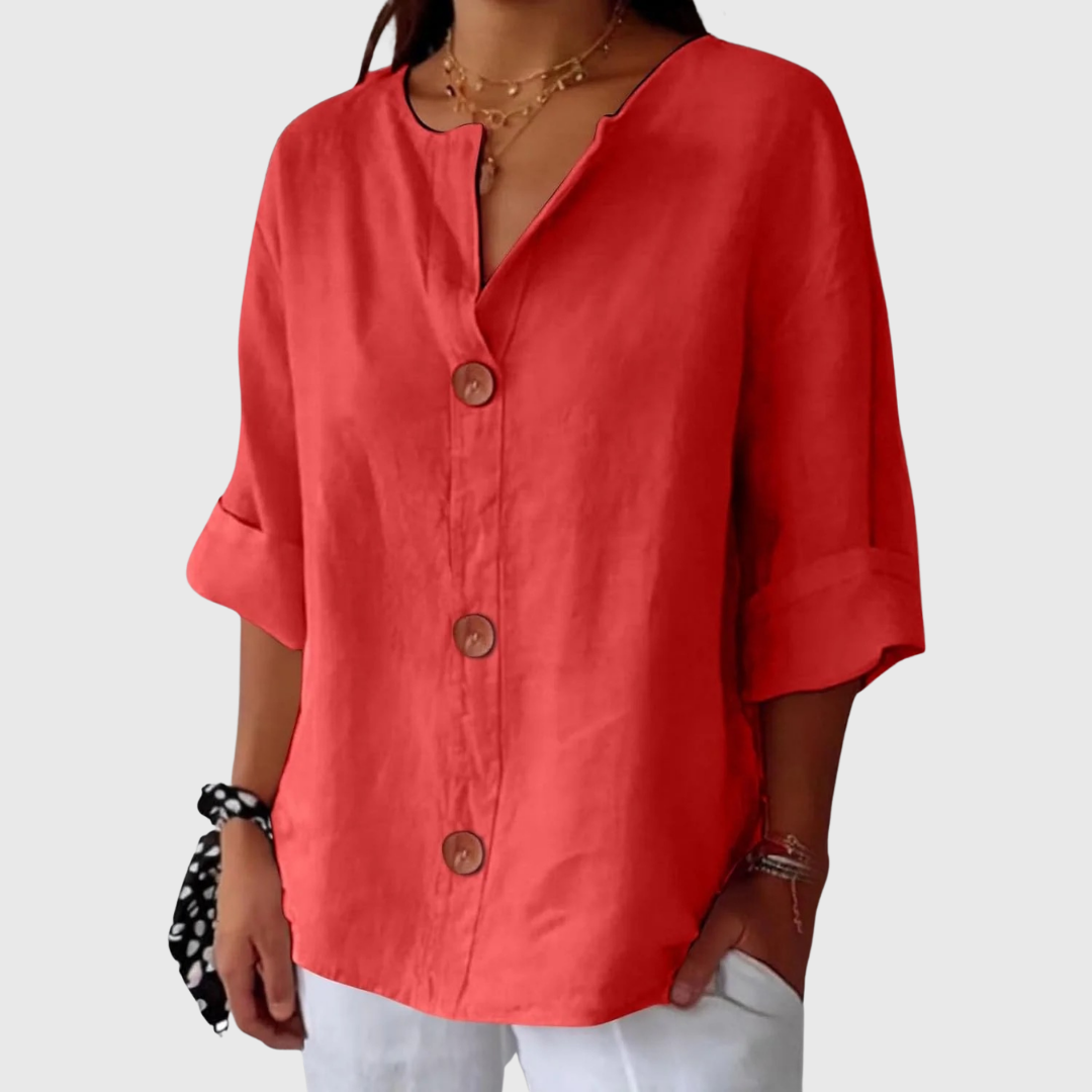 Dames Blouse Lichtgewicht Comfortabele Pasvorm Elegant