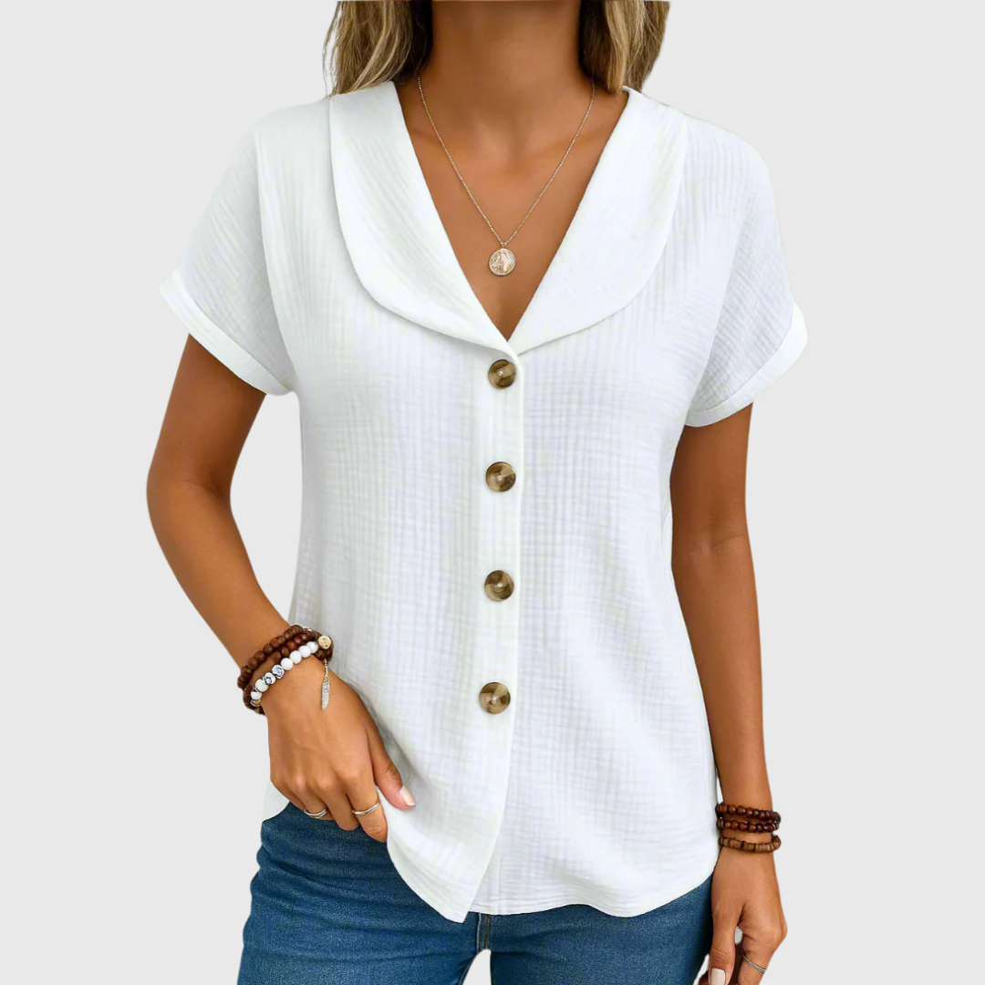Dames Blouse Met Knopen Elegant Model - StudioMarella